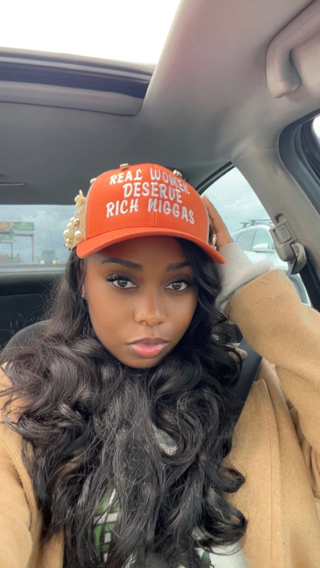 Real Women Deserve Rich Niggas Orange-U-Glad Trucker