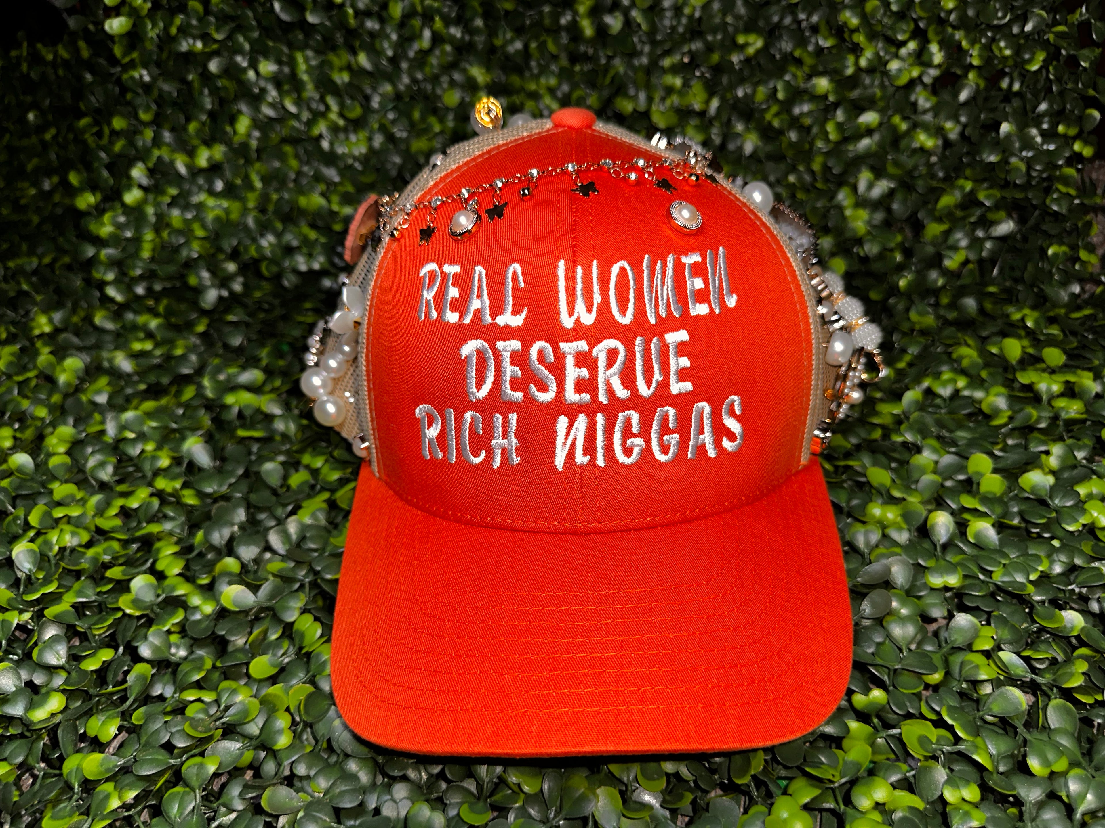 Real Women Deserve Rich Niggas Orange-U-Glad Trucker